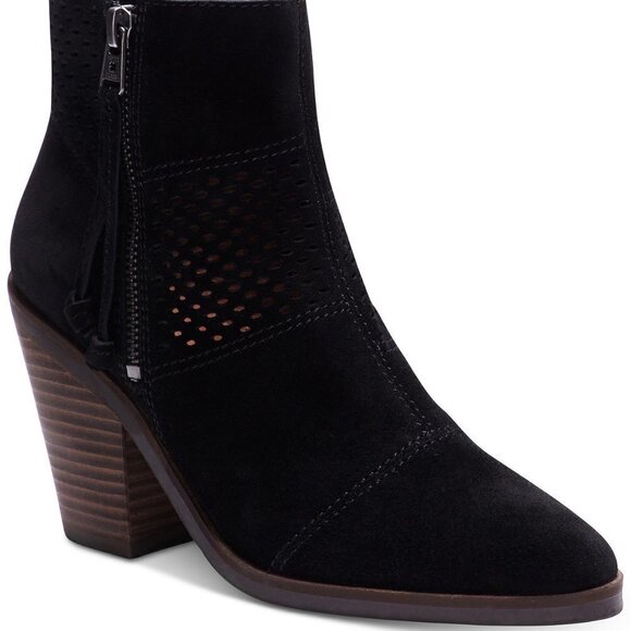 W338 Lucky Brand Block-Heel Ankle Boots - 7 M - Picture 2 of 5